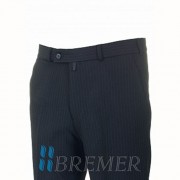Брюки для мальчика (Bremer) Паркер приталенный силуэт размер 42/164 цвет черный/полоса