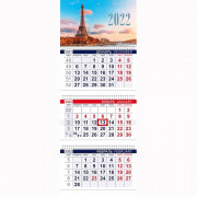 Календарь настенный 3-блочный 300*775 Хатбер "Париж" на 3 гребнях ОФИС арт.3Кв3гр3_25157 (Ст.18)