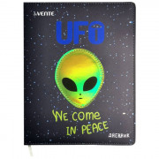 Дневник школьный твердая обложка кожзам поролон (deVENTE) UFO арт 2020152