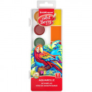 Акварельные краски 11 цветов (Erich Krause&ArtBerry) Neon пластиковая коробка без кисти УФ-защита арт 53406
