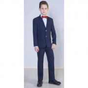 Костюм для мальчика (OVAS) Геометрия (пиджак классический/брюки классические) размер 28/122-36/146 цвет синий