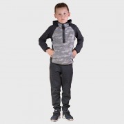 Костюм спортивный для мальчика арт.Алекс-2 размер 38/146 трикотажный цвет серый/светло-серый