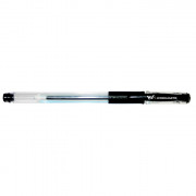 Ручка гелевая прозрачный корпус резиновый упор WM 0,5мм черный стержень арт.49002501