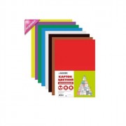 Набор картона цветного А4 08 листов 08 цветов мелованный односторонний (deVENTE) 200 г/м арт 8040782