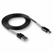 Кабель USB - micro USB "WALKER" Type-C C720 с пружинами черный