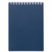 Блокнот А6 пластиковая обложка на гребне 80 листов (Hatber) METALLIC Синий арт 80Б6В1гр_03411