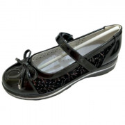 Туфли для девочки (Кумир) серый верх-искусственная кожа подкладка-искусственная кожа размерный ряд 31-36 арт. RC82_MQ9-19