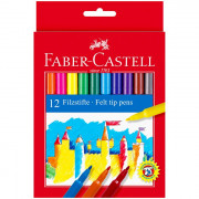 Фломастеры (Faber-Castell) 12 цветов cмываемые арт.554212
