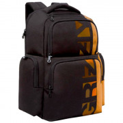 Рюкзак для мальчиков (GRIZZLY) арт RU-133-1/2 черный - оранжевый 28х43х17 см