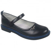Туфли для девочки (TOM.MIKI) черные/темно-синий верх-искусственная кожа подкладка-натуральная кожа  артикул B-9503-F