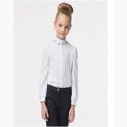 Блузка для девочки (СМЕНА) длинный рукав цвет белый арт.17c-129 размер 32/134
