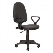 Кресло для оператора пластик/кожзам PRESTIGE коричневый (Z-10/Z-38)