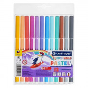 Фломастеры (CENTROPEN) Colour World Pastel 12цветов смываемые арт.7/7550/1287