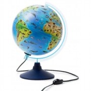 Глобус зоогеографический 250мм Классик Евро с подсветкой на английском языке арт Ке012500272