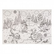 Набор для творчества "Веселые катания" коврик-раскраска арт.78055