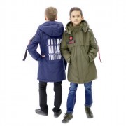 Куртка осенняя  для мальчика (ANERNUO) арт.0531 размерный рядный ряд 32/128-44/170  цвет хаки