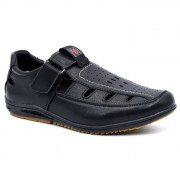 Туфли для мальчика (Tom-Miki) черные верх-искусственная кожа подкладка-натуральная кожа+текстиль  артикул  B-9345-A