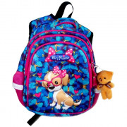Рюкзак для девочки школьный (SkyName) + брелок арт R2-172 38х29х19см