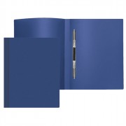 Папка скоросшиватель пружина А4 15мм пластиковая  0,6мм синяя (Attomex) арт.3111402