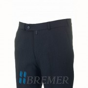 Брюки для мальчика (Bremer) Паркер классический силуэт размер 40/152 цвет черный/полоса