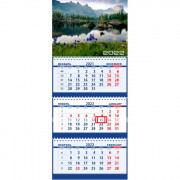 Календарь настенный 3-блочный 295*710 "Горное лето" на 3 гребнях арт.2133109