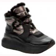 Ботинки для девочки (KEDDO) черный/бронзовый верх-искуственная кожа подкладка - еврошерсть  артикул 508571/01-05