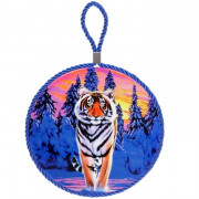 Подставка под горячее СГ "Тигр в зимнем лесу" 16см керамика арт.891-900