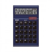 Калькулятор настольный 12 разрядов, двойное питание UNIEL 173*109*29 (UD-77 B)  (Ст.1)