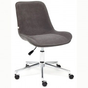Кресло офиснок STYLE без подлокотников флок серый