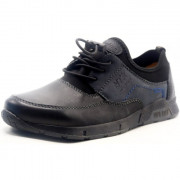 Ботинки для мальчика (МИКАСА) черные верх-искусственная кожа подкладка - байка артикул wjp-AM259-3-1
