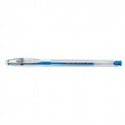 Ручка гелевая  прозрачный корпус  Crown 0,5мм голубая арт.HJR-500H