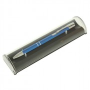 Ручка шариковая  подарочная Стиль синяя в пластиковомиковом футляре арт.2391374