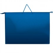 яяяПапка А3 пластик на молнии ручка-шнур с карманом (Оникс) Синий арт ПР 3-8
