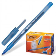 Ручка шариковая  прозрачный корпус  (BIC) Round Stic син 1мм арт.BC893212