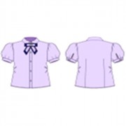 Блузка для девочки (СМЕНА) короткий рукав цвет сиреневый арт.B088.03  размерный ряд 32/128-40/158
