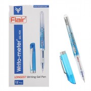 Ручка гелевая непрозрачный корпус Flair WRITO-METER синий игольчатый стержень, 0,5мм арт. F-747/син