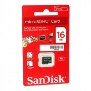 Карта памяти 16GB microSD SanDisk microSDHC Class 4
