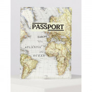 Обложка для паспорта пвх Карта, цвет белый арт.4732768