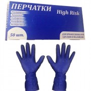 Перчатки резиновые хозяйственные High Risk  р-р M без индивидуальной упаковки (Ст.25)