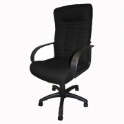 Кресло для руководителя пластик/ткань Атлант черный (Joy, ТГ, PL-1)