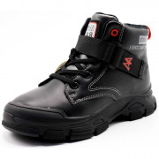 Ботинки для мальчика (МЫШОНОК) черные верх-искусственная кожа подкладка - байка размерный ряд 32-37 арт. jwg-C30058-0