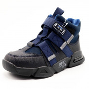 Ботинки для мальчика (МЫШОНОК) синие верх-искусственная кожа подкладка - байка арт.jwg-M6-3B