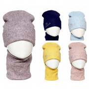 Комплект зимний для девочки (ORHIDA) арт.Анп-311 размер 52-54 (шапка+снуд) цвет в ассортименте