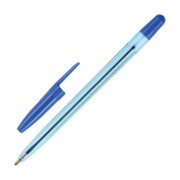 Ручка шариковая  прозрачный корпус  (СТАММ) ОФИС 0,7-1мм арт.ОФ999 (стерж 135мм)