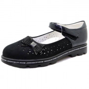 Туфли для девочки (Кумир) черный верх-искусственный нубук подкладка-искусственная кожа размерный ряд 30-36 арт.RC82_MC8-231