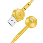 Кабель USB-Apple 8 pin Baseus Maruko (1,0м) силикон желтый