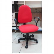 Кресло для оператора пластик/ткань PRESTIGE красный (B-09)