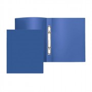 Папка на 2-х кольцах А4 21мм D-16мм пластик 0,5мм синяя Attomex арт.3081402 (Ст.)