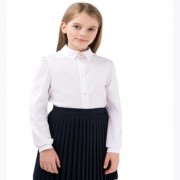 Блузка для девочки (СМЕНА) длинный рукав цвет белый арт.18c728-00 размер 32/128