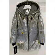 Куртка осенняя для девочки (Venedise) арт.98057 размерный ряд 36/140-44/170 цвет серебро